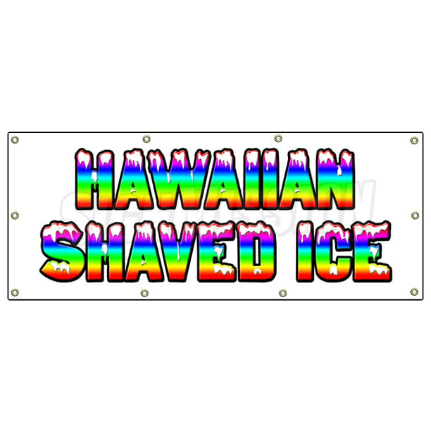 Snow Cones Banner 24 X 72 Heavy Duty 13 Oz Vinyl Banners with Grommets Single Sided 